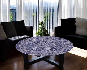 24" Amethyst Round Coffee & Tea Table Top Handmade Kitchen Balcony Furniture Dec - Picture 1 of 9