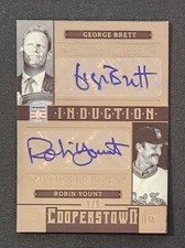 George Brett & Robin Yount 2015 Panini Cooperstown HOF Induction Dual Auto 1/5