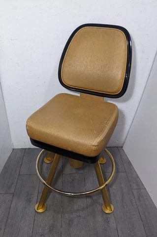 Vintage Retro Mid Century Modern Casino Swivel Chair Bar Stool Cover