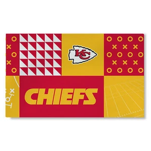 Northwest NFL Kansas City Chiefs Colorblock Washable Area Living Rug, 36" X 60" - Picture 1 of 2
