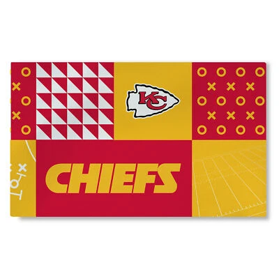 Northwest NFL Kansas City Chiefs Colorblock Washable Area Living Rug, 36" X 60" - Image 1 of 2