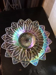 Carnival Glass Star Serving Bowl - Picture 1 of 5