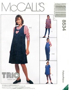 McCalls 8534 Jumper de Maternidad Mono Top Leggings Patrón de Costura Sin Cortar - Imagen 1 de 2