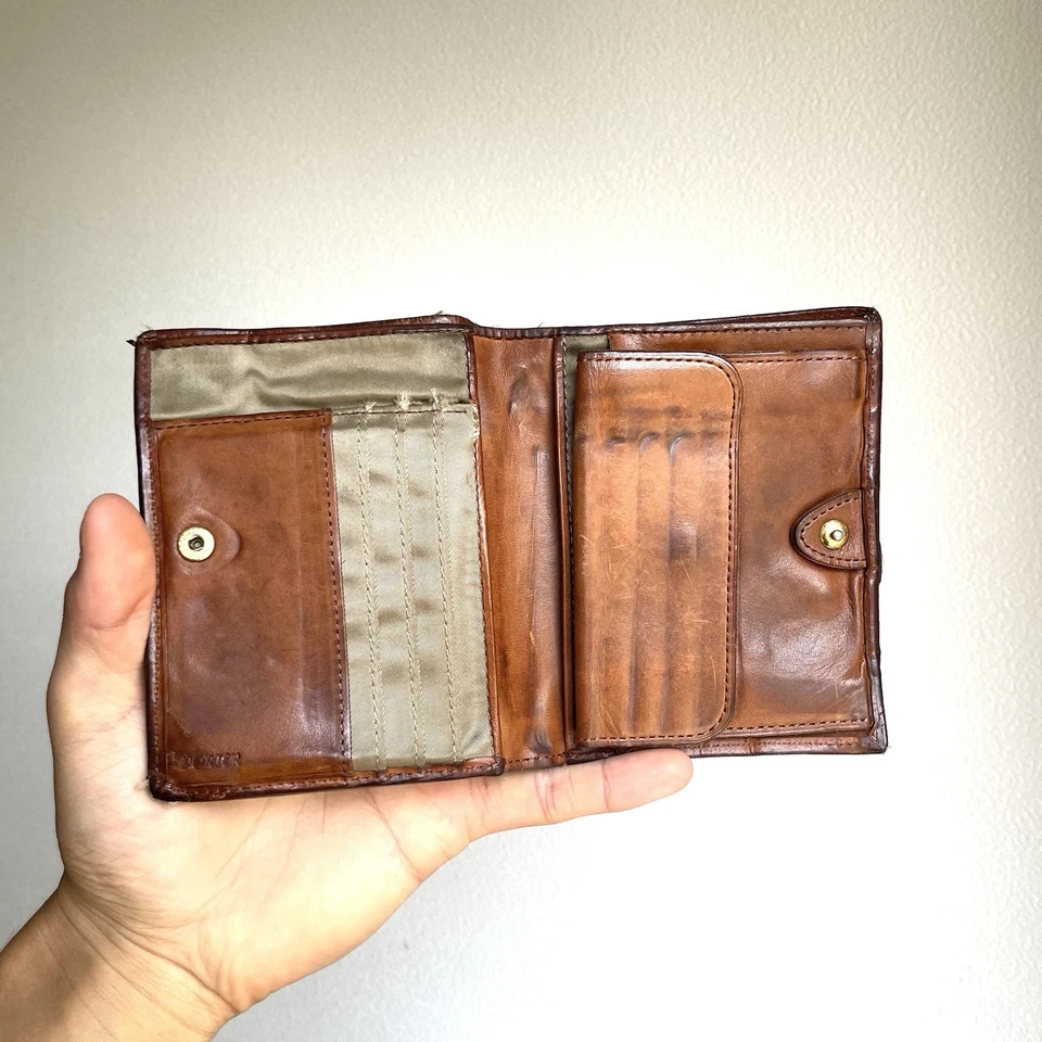 Cartera de cuero PORTER Yoshida 70 aniversario marrón doble pliegue rara Japón vintage Foto 1 de 4