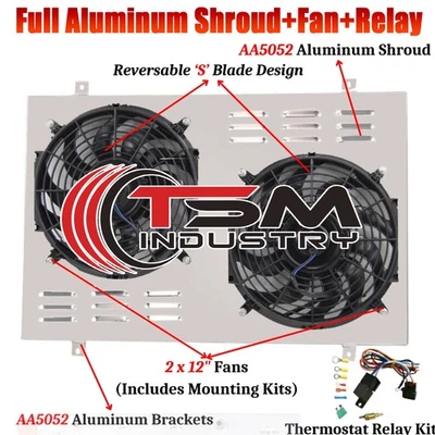 For 1985-97 96 Ford F150 F250 F350 Bronco 5.0L/5.8L V8 Aluminum Shroud Fan Relay - Image 1 of 4