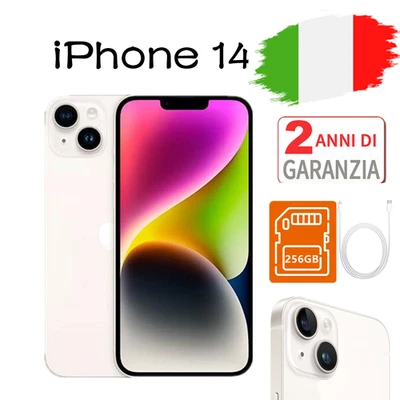 NUOVO Apple iPhone 14 - 256GB - Galassia (Sbloccato) Garanzia 24 MESI Originale - Immagine 1 di 4