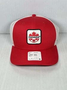 Nike Kanada Fußball Team Herren Classic99 Trucker Snapback Mütze rot weiß NEU EINHEITSGRÖSSE - Bild 1 von 5