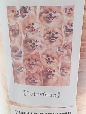 Manta POMERANIA para perros, regalos para amantes de los perros, manta de franela Foto 1 de 2