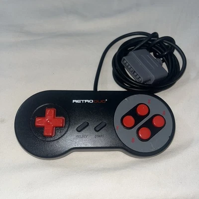 Retro Bit NES Black & Red Wired Controller Vintage Gaming Controllers Tested** - Image 1 of 4