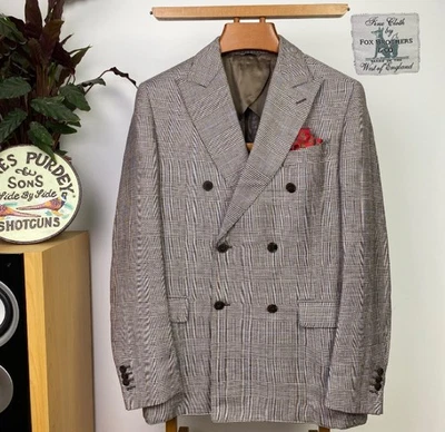 Chaqueta Abrigo Deportivo HACKETT Mayfair (40R) Doble Pecho POW Fox Brothers Tweed Foto 1 de 4