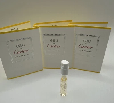 3 x Zest de Soleil por Cartier 0,05 fl oz/1,5 ml muestra spray Foto 1 de 3