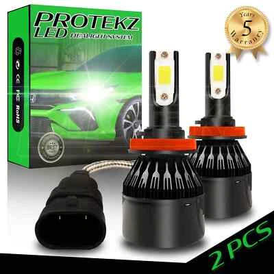 LED Headlight Kit Protekz 9003 H4 6000K High Low for 2005-2009 Kia SPECTRA (5) B - Image 1 of 4