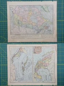 Canada Central America Vintage Original 1884 Ivison Blakeman Taylor Atlas Map - Picture 1 of 10