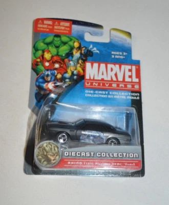 2011 MAISTO MARVEL UNIVERSE - RHINO ( 1971 PLYMOUTH HEMI CUDA ) BLACK - Image 1 of 4