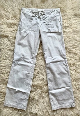 винтажный Y2K бумаги джинсовой ткани и ткани брюки брюки 34 x 33 низкий подъем широкие ноги богемное повседневный - Изображение 1 из 4