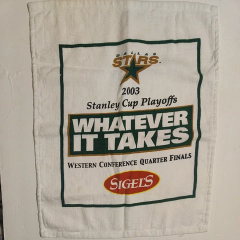 Dallas Stars 2003 Hockey Stanley Cup Playoffs W Conf. Quarter Finals Rally Towel Cover