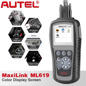 Autel MaxiLink ML619 OBD2 Diagnostic Scanner ABS SRS For Ford GM AS AL619 - Picture 1 of 12