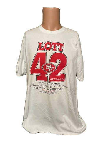 Vintage 2003 San Francisco 49ers Ronnie Lott Jersey Retirement Shirt Size XL Cover