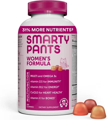 SmartyPants Womens Multivitamin Gummies: Omega 3 Fish Oil (EPA/DHA), Methylfolat - Imagem 1 de 4