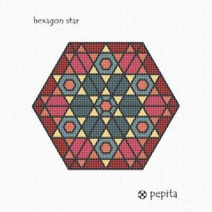 Hexagon Star Needlepoint Kit or Canvas - Picture 1 of 2
