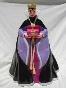 NOS DISNEY SNOW WHITE & THE SEVEN DWARFS EVIL QUEEN GRIMHILDE COOKIE JAR - Picture 1 of 4