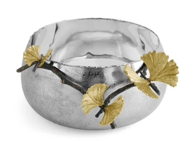 NEW Michael Aram Butterfly Ginkgo Serving Bowl 12.5" Wide x 7" Height MSRP: $340 - Image 1 of 4