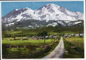 Vintage Print View of Mount Shasta from Sisson Circa 1915 Small Rural Town - Picture 1 of 2