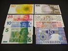 Collection Dutch banknotes 5 - 100 gulden, Netherlands (1960s - 1990s)