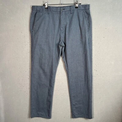 Calvin Klein Mens Body Fit Chinos 34 x 30 Blue Cotton Blend Lightweight - Image 1 of 4