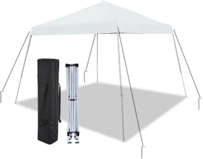 Tienda emergente instantánea King Canopy pierna inclinada 10 pies por 10 pies, cuerdas/estacas para chico Foto 1 de 4