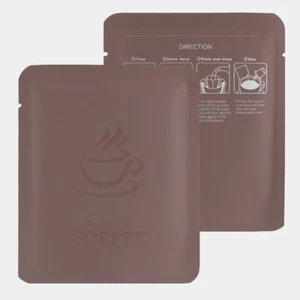 Bolsa de embalaje de filtro de café de goteo de papel de aluminio marrón mate plano 100/500 - Imagen 1 de 4