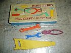 Busy Boy Tool Chest with Vinyl Tools Vintage 8" x 3.5" x 1.5"