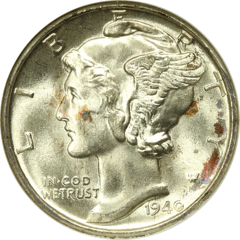 1940-D Mercury Dime 10c, NGC MS 67 FB Cover
