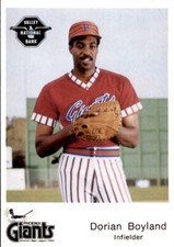 1982 Phoenix Giants Valley National Bank 15 Dorian Boyland Chicago Illinois Card