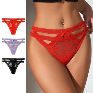 5 Pack Women's Sexy Underwear, Panties, Lingerie, Lace, Thong, Seamless, S-XL - Picture 1 of 7