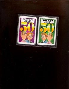 Uh-Oh-Five-OH-50-dos mazos-tarjetas-en estuche - Imagen 1 de 2