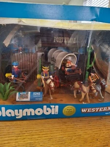Playmobil Western 5245 Fort Brave Display - NIP - Rare - Picture 1 of 5