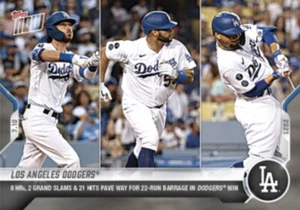2021 Topps Now Card Los Angeles Dodgers #488 8 HRs 2 Grand Slams 21 Hits in Win - Bild 1 von 1
