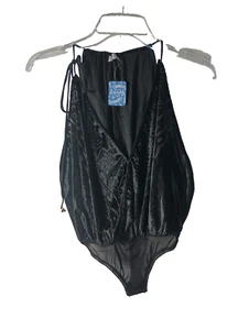 Free People Intimate Body Damen Größe XS UVP 98 $ Schwarz Samt Burnout Neu - Bild 1 von 12