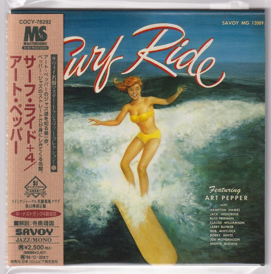 Art Pepper Surf Ride +4 Mini LP CD Savoy Hampton Hawes Jack Montrose Japan Press - Image 1 of 4