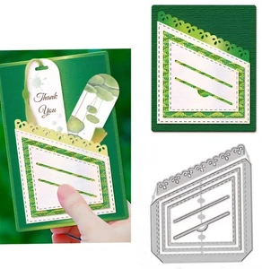 Junk Journal Pocket Tag Die Cut for Card Making Paper Punch Cutting Scrapbooking - Picture 1 of 2