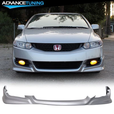 Fits 09-11 Honda Civic DX EX LX Coupe HF-P PU Front Bumper Lip Painted #NH700M Foto 1 de 4