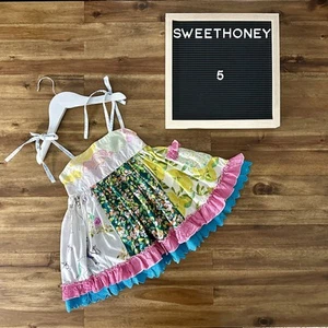 NEW SweetHoney Sleeveless Floral Ruffle Lace Ride Along Quirky Tunic Top 5  - Picture 1 of 7