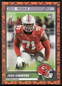 Puntuación 2025 - Rookies Josh Simmons #32 (RC) Pumpkin - Imagen 1 de 2