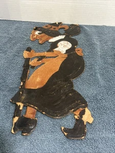 Antique Vintage Halloween Large Walking Witch Diecut Decoration, Germany 1930s - Picture 1 of 6
