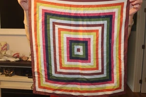 Vintage COACH Silk Scarf multi-color 3D Abstract - Picture 1 of 7