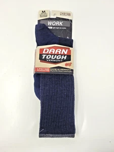 Calcetines ligeros de lana merino Darn Tough 1480 para hombre media pantorrilla (medianos) azul marino - Imagen 1 de 4