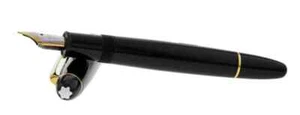 New Montblanc Meisterstuck Traveler Black GT 14K Gold Fountain Pen 147 - Picture 1 of 3