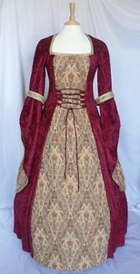 Rotes Mittelalter Brautkleid Renaissance Kleid Maßanfertigung - Bild 1 von 5