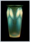 Vase René Lalique Ceylan, oiseaux, Corning Museum of Glass, carte postale de New York